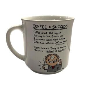 Vintage Cartoon Coffee = Success Ceramic Coffee Mug